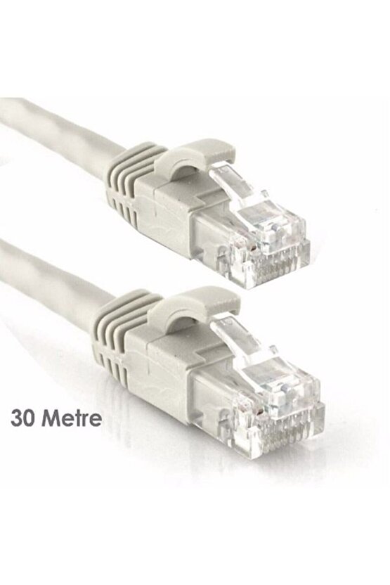 30 METRE Cat6 Lan Network İnternet Ethernet Kablosu Bilgisayar Modem Rj45 Patch Adsl kablosu