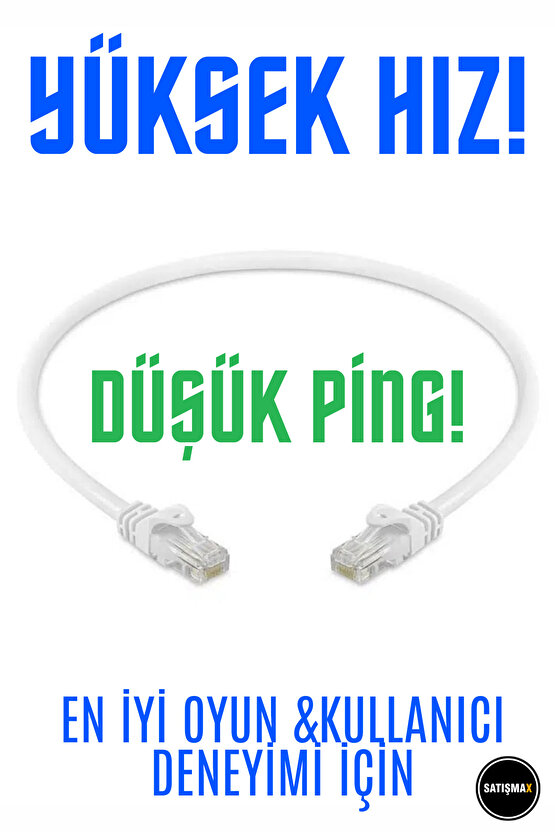 30 Mt 30 Metre Cat6 Internet Bilgisayar Ağ Network Ethernet Kablosu Cat-6 Ket6 Hazır Uç Rj45