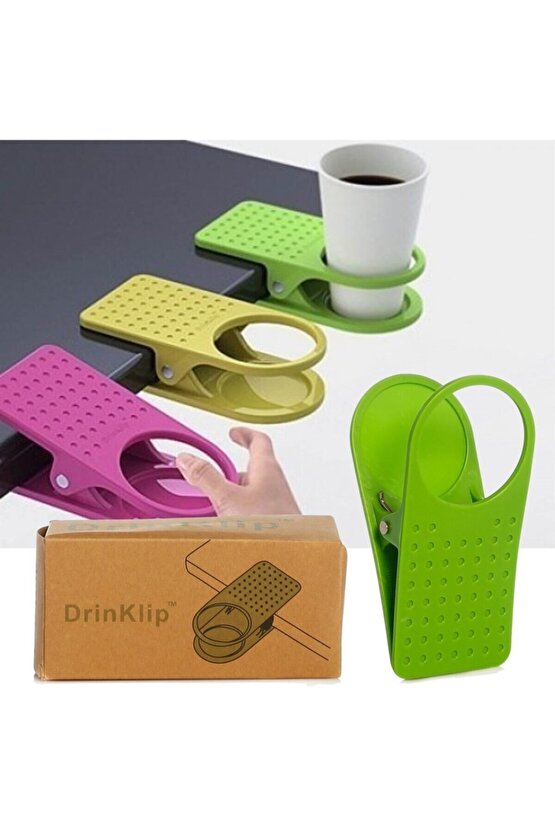 Buffer® Kıskaç Mandallı Masa Kenarı Bardak Tutucu Bardaklık Tutacağı