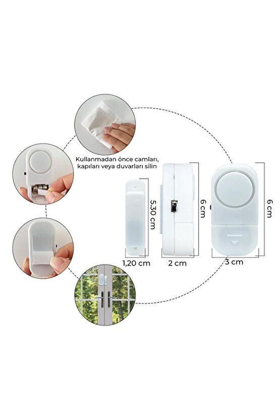 PM-17795 Mini Manyetik Pencere Ve Kapı Güvenlik Alarmı