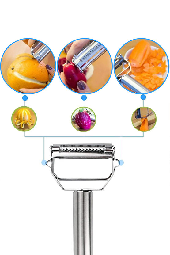 SN-26033 2 İn 1 Sebze-Meyve Kabuk Soyucu Çok Renkli CN