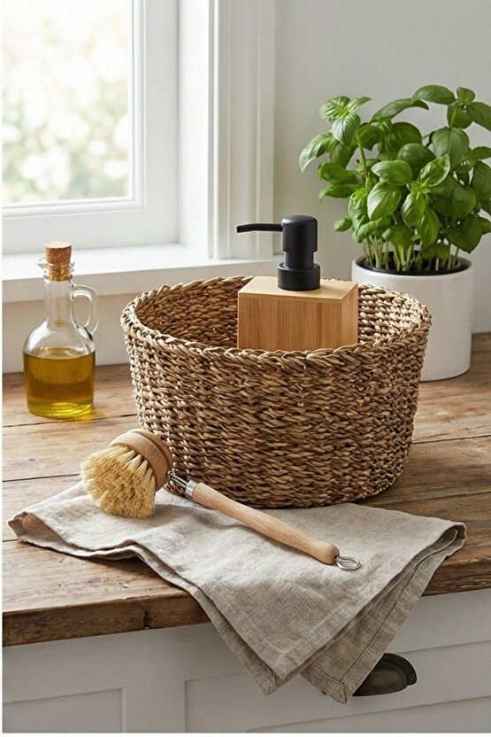 Bambu Siyah Kapaklı Basmalı Sabunluk