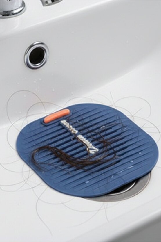 Kare Silikon Lavabo Banyo Gider Süzgeci Koku Önleyici