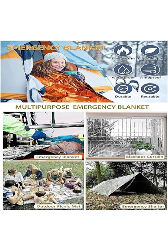 Acil Durum Battaniyesi, Folyo Battaniye Isı Sağkalım Yansıtıcı Termal Battaniye, Hayatta