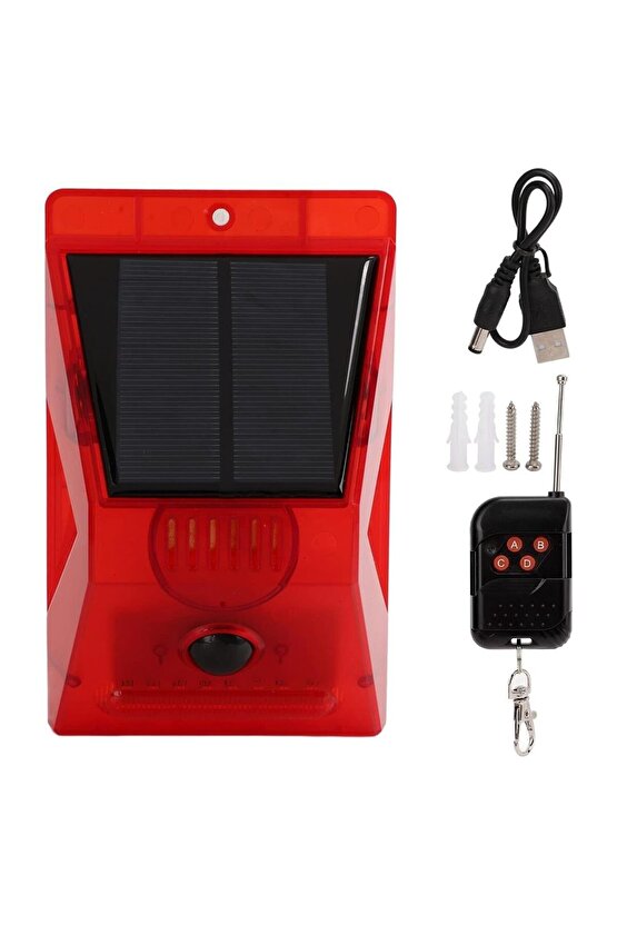 PM-26957 Sesli Hayvan Kovucu Alarm Cihazı Uzaktan Kumandalı Solar Panelli
