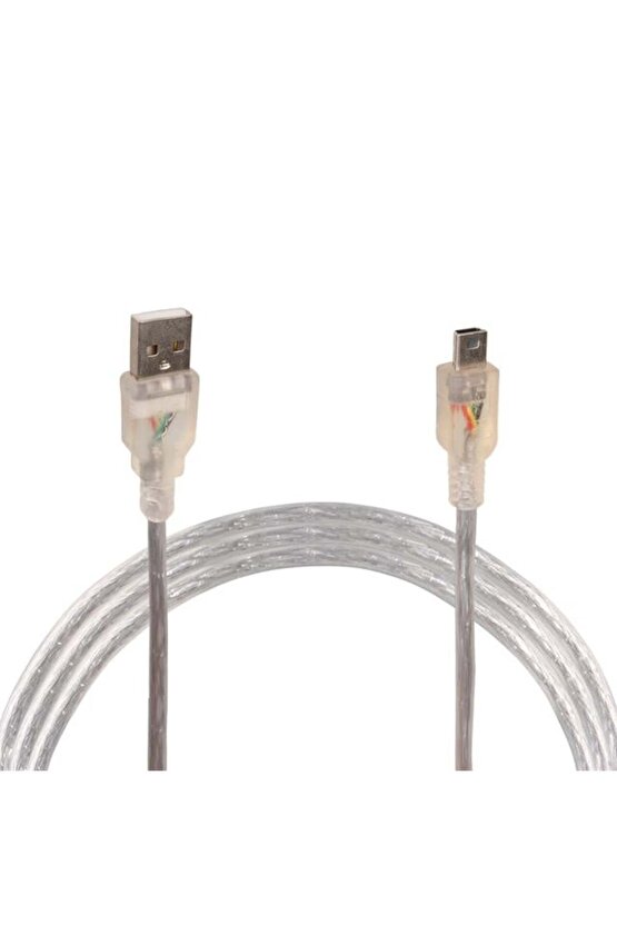 İpod Şarj Aleti Kablosu 5 Pin Geniş 1.5 Metre Şeffaf