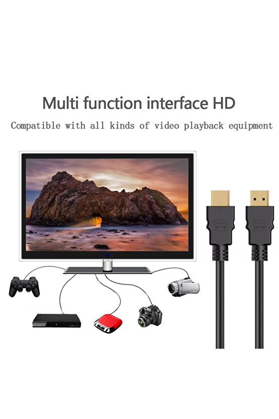 5 Metre HDMI Kablo Full HD , Uyumlu Yüksek Hızlı HDMI kablosu