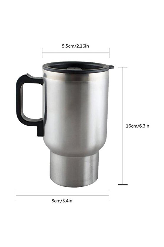 Paslanmaz Çelik 12 Volt Araç İçi Kettle KLC A-103