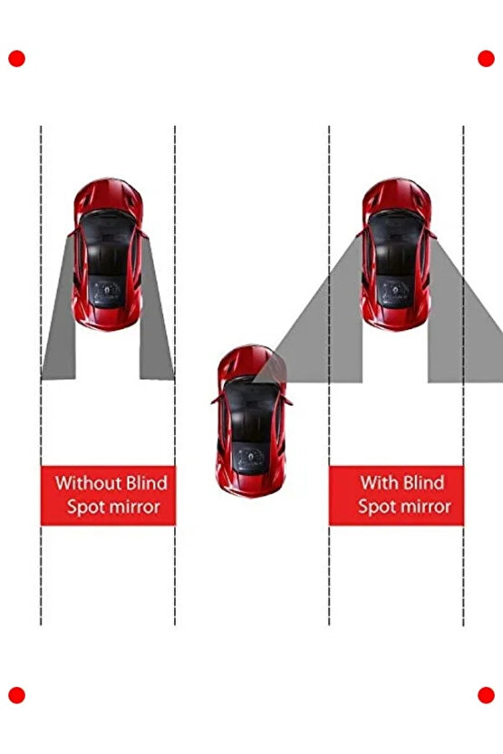 Kör Nokta Aynası - Geniş Açılı Yuvarlak Dikiz Aynası 2li
