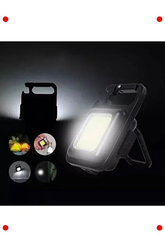 Çok Fonksiyonlu Şarj Edilebilir Mini LED Fener