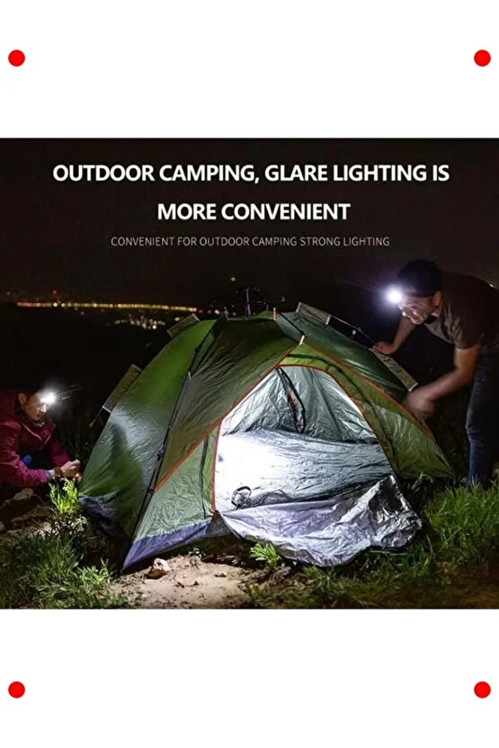 2 Adet Pilli Kafa Lambası Feneri (COB LED)