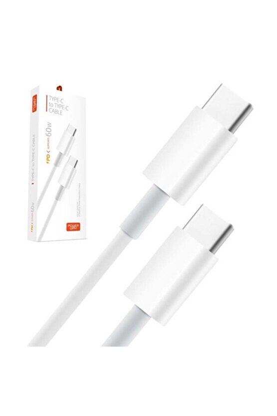 Powerway Pd60 Type-C To Type-C 60W 1 Metre Hızlı Şarj Ve Data Kablosu