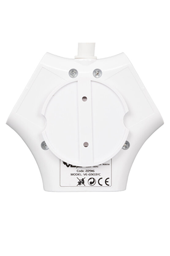 3LÜ USB+ TYPE-C GİRİŞLİ ANAHTARLI 1.5 METRE GRUP PRİZ VE-G903YC (4767) - ARE6555-3992