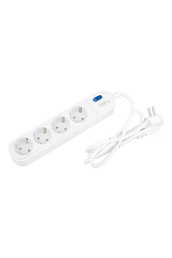 VE-VEGA104 A CLASS 4LÜ ANAHTARLI 1.5 METRE AKIM KORUMALI GRUP PRİZ (MADE IN MALAYSIA) (4178)