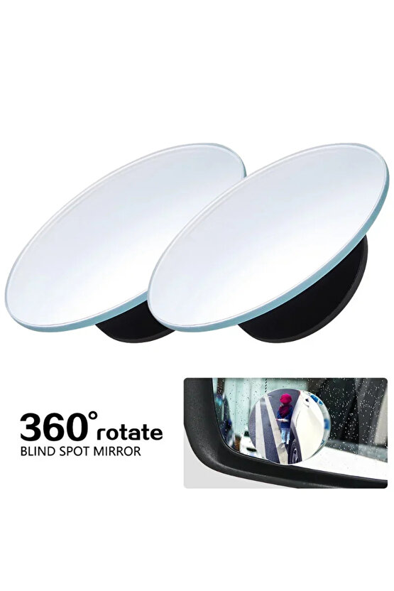 Araba Kör Nokta Aynası 360 Derece Ayarlanabilir Geniş Açı Yardımcı Dikiz Aynası Evrensel...