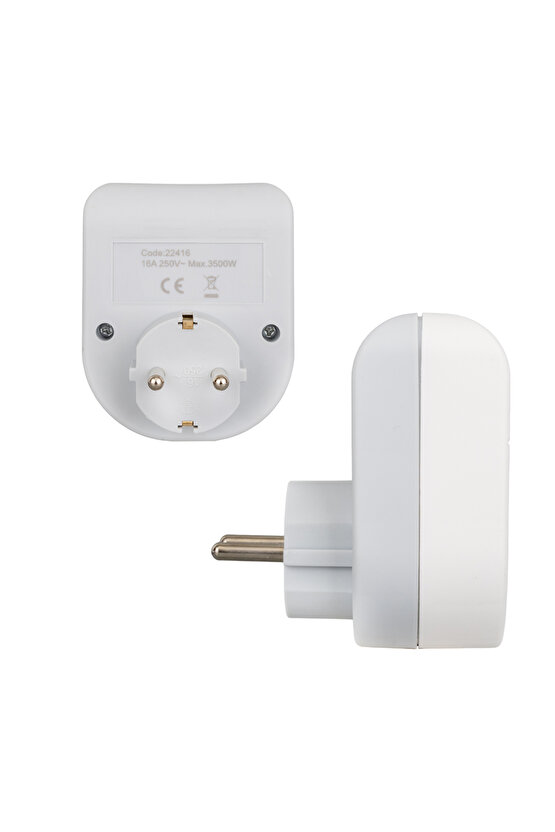 TEKNOLOST 16 AMPER - 3500 WATT LED GÖSTERGELİ TEKLİ AKIM KORUMALI PRİZ (4517)