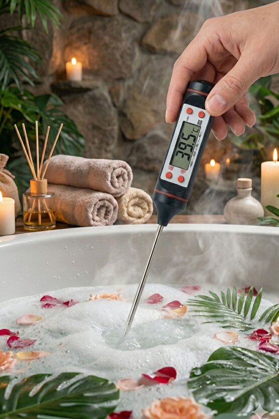 Gıda Termometresi Mutfak Yoğurt Mama Et Tavuk Balık İçin Hassas Ölçüm Sıcaklık Ölçer