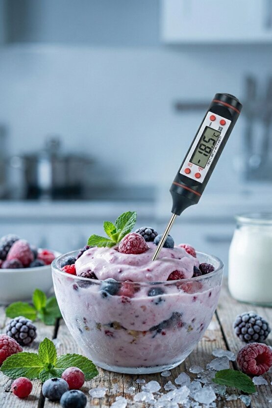 Gıda Termometresi Mutfak Yoğurt Mama Et Tavuk Balık İçin Hassas Ölçüm Sıcaklık Ölçer