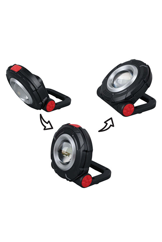 3W COB LEDLİ MIKNATISLI TEK MODLU FENER AAA PİLLE ÇALIŞIR 85X82X38MM