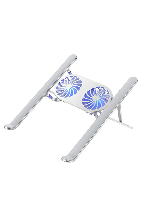 ÇİFT FANLI TAŞINABİLİR ALÜMİNYUM NOTEBOOK SOĞUTUCU STAND (4776)