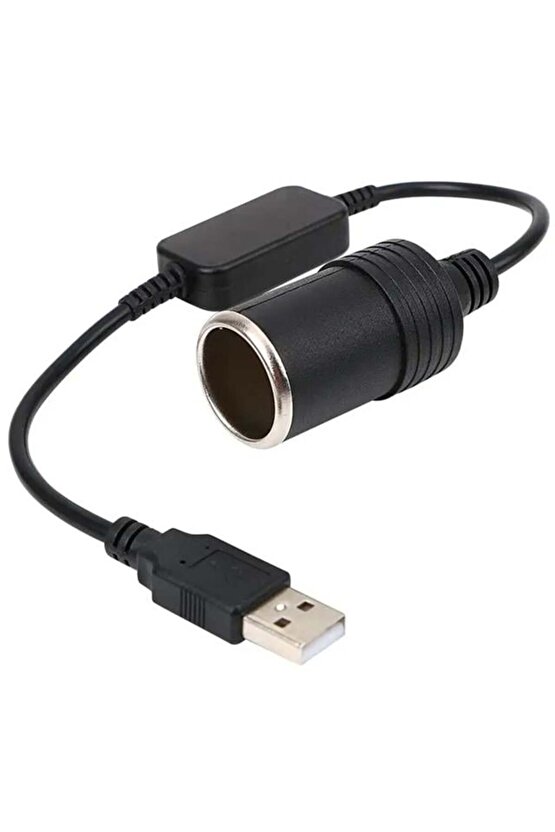 USB 2.0 5 VOLT - 2 AMPER TO 12 VOLT - 0.8 AMPER ÇAKMAK FİŞİ DİŞİ ÇEVİRİCİ (4989)