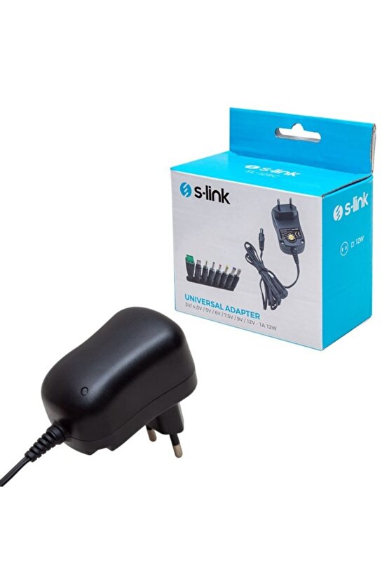 Sl-128c 34.5v 6v 7.5v 9v 12v 1a Uyumlu  Üniversal Adaptör 8 Farklı Uç