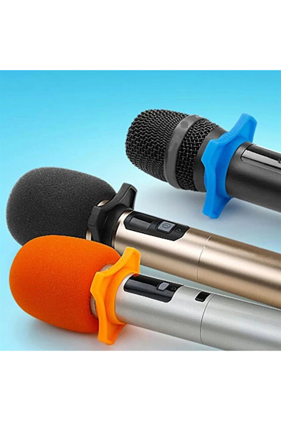ZE-7130 5li Standart 5 Renk El Mikrofon Süngeri (Sarı-Turuncu-Kırmızı-Mavi-Siyah)