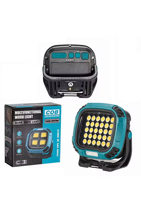 MX-W893 4000K - 7000K - Kırmızı 30 COB Ledli 30 Watt Çok Fonksiyonlu Çalışma Lambası (Po