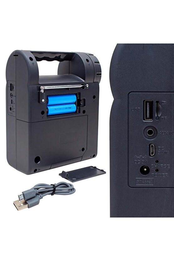FP-26 USB-SD-FM-Bluetooth Destekli Fenerli Taşınabilir Hoparlör