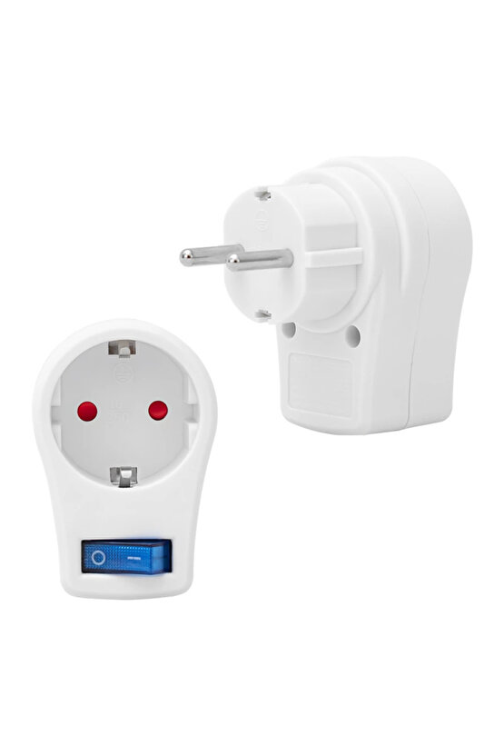 10 Amper - 2510 Watt Tekli Beyaz Anahtarlı Akım Korumalı Priz İnternet Satışı 100tl Altı Yasak