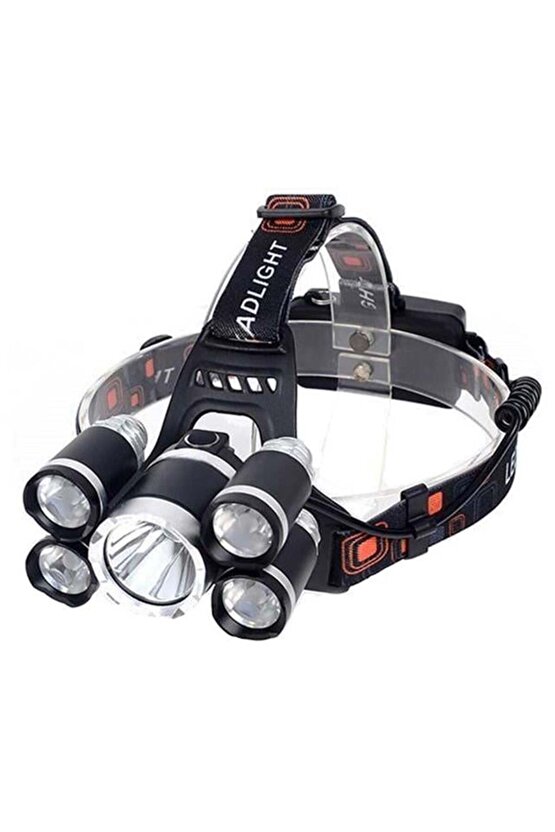 Powermaster Mx-501 5 Power Ledli Su Geçirmez 18650 Pilli Şarj Edilebilir Kafa Feneri