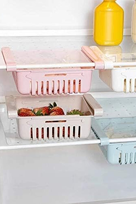 Buzdolabı Içi Geçmeli Düzenleyici Raf – Pratik Organizer, Açılır Kapanır Buzdolabı Çekmecesi