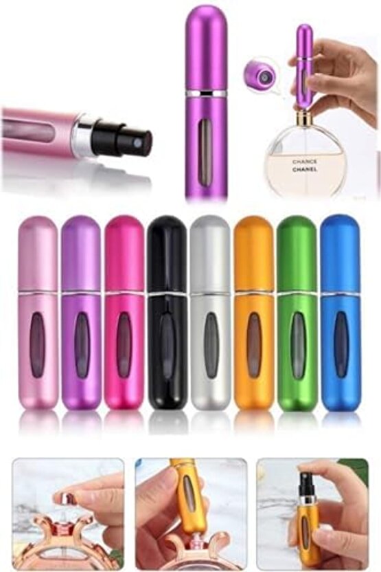 Şık Tasarım Parfüm Doldurulabilin Mini Lüx Şişe Seyehat 5 Ml Cep Parfüm Şişesi Taşınabilir Portatif
