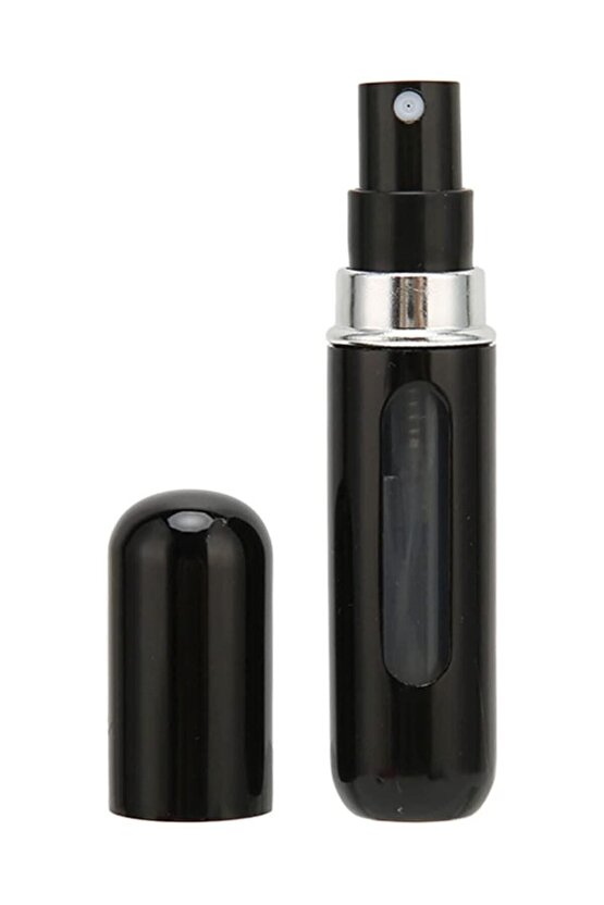 Parfüm Şişesinden Doldurulabilir Çanta Içi Siyah Mini Cep Parfüm Şişesi 5 Ml