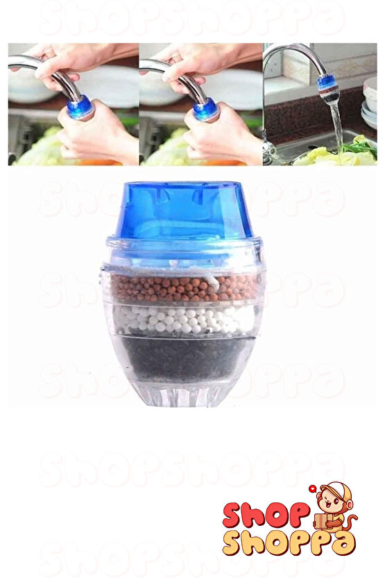 5 Katmanlı Aktif Karbon Su Arıtma Aparatı, Su Temizleme Filtresi, Musluk Başlığı, Musluk Ucu