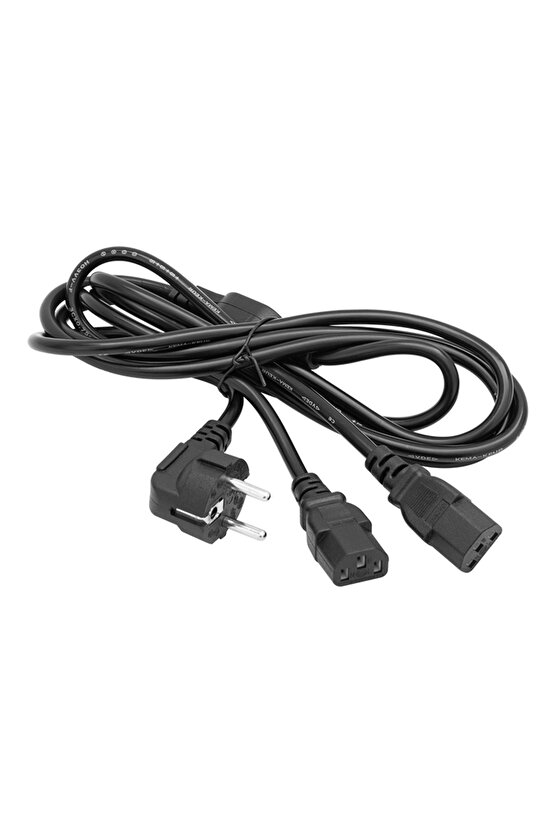 Art002 X01  Pm-17972 Tek Priz Çift Güç Çikişli 1.8 Metre Power Kablosu  Bernami Yeni