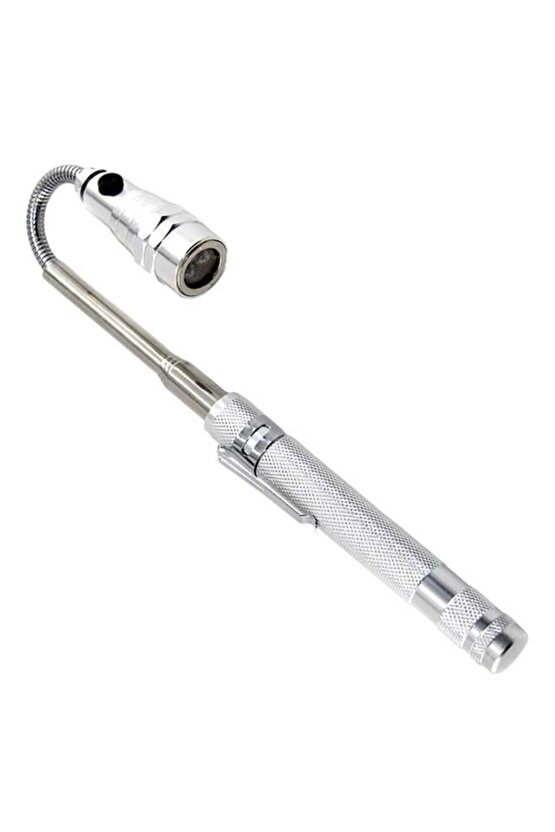 Powermaster Mx-2808 Mıknatıslı 360 Derece Döner Başlıklı 3 Ledli Beyaz Işık El Feneri