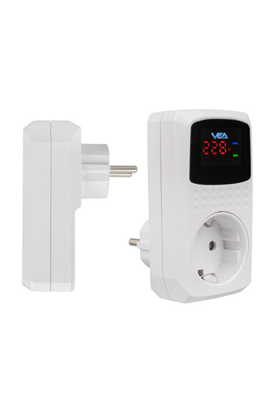 Ve-22393 16a 3520w Tekli Dijital Göstergeli Shopzum Akım Korumalı Priz