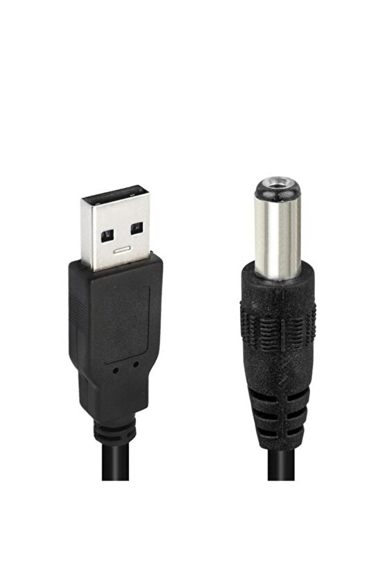 USB ERKEK 5.5*2.5 UÇLU ADAPTÖR JACKLI 1 MT KABLO