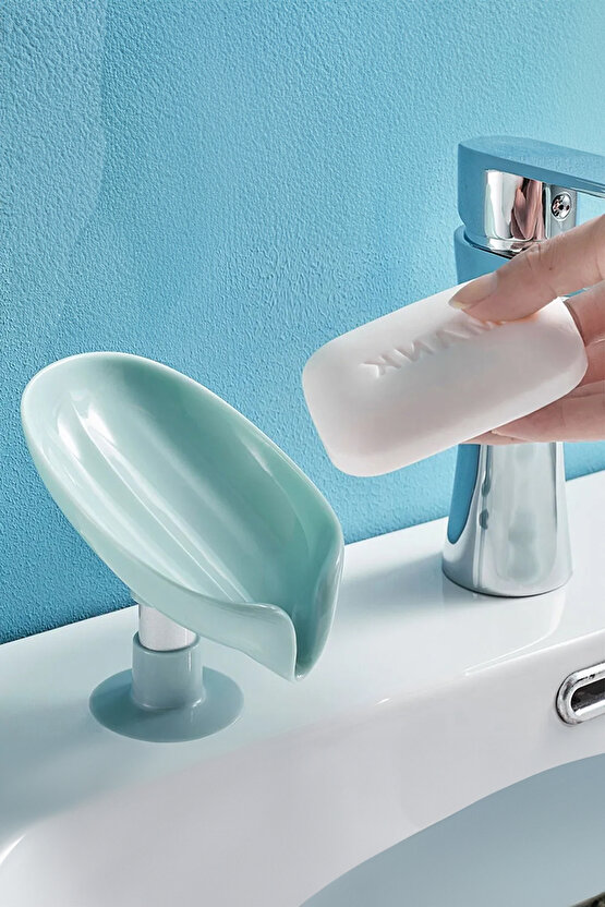 Sabunu Kutusu Dikey Su Kanallı Sabunluk Duş Sabunu Raf Banyo