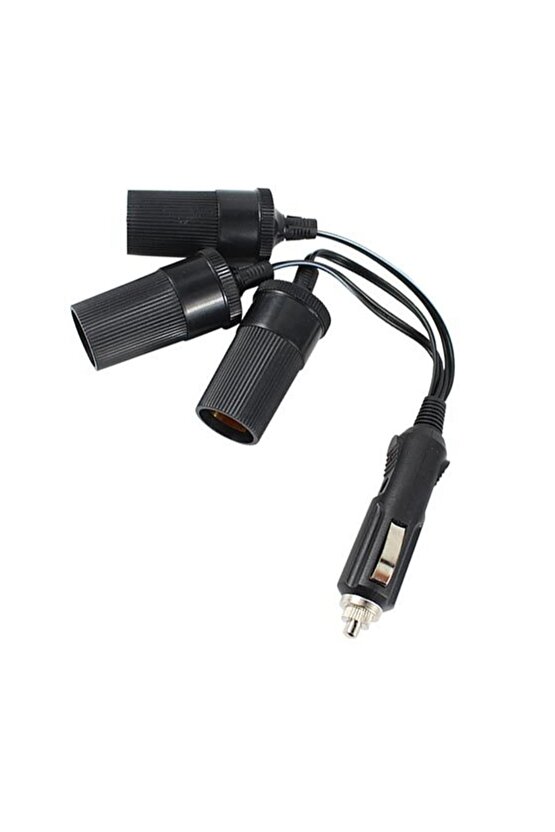 Çakmak Fişi Çoklayıcı 3 Lü (1 Erkek - 3 Dişi Çakmak)