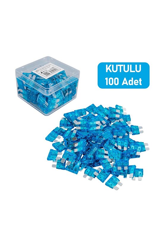 15 Amper Aşırı Yük ve Kısa Devre Koruma Bıçaklı Oto Sigortası (100lü Paket)