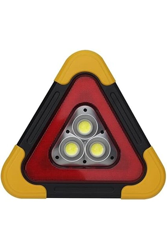 HB-7709 Solar Şarjlı Üçgen Reflektör Işıklı İkaz Lambası