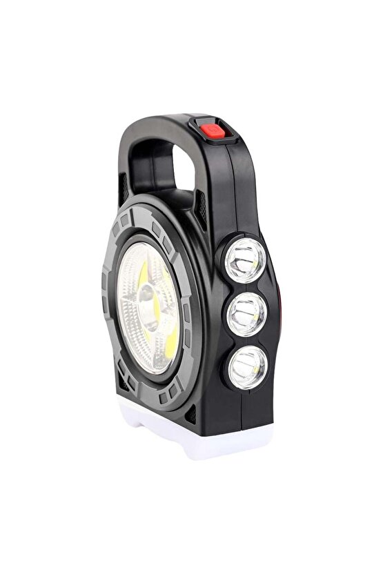 HB-6678C Cob Ledli 20 Watt 3 Kademeli Şarjlı USB Çıkışlı Solar Lamba