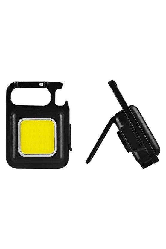 Cob Ledli 3 Fonksiyonlu Anahtarlık Şarjlı Lamba