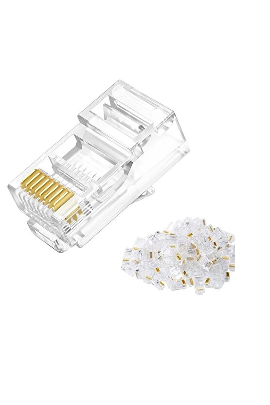 RJ45 Cat5 -Cat6 Uç 8P8C Soket 100 Adet