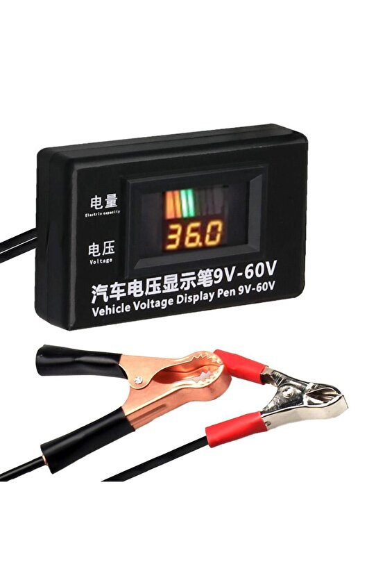 9-60V Otomotiv LCD Dijital Devre Test Cihazı Gerilim Ölçer
