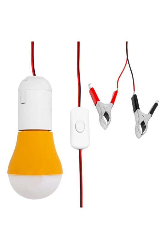 MERLED 12V LED AMPUL AKÜ MAŞALI ANAHTARLI (11050=33698) (4915)