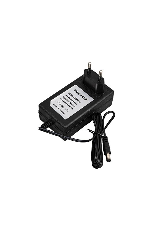 14.4 VOLT - 1 AMPER 5.5*2.5 UÇLU KIRMIZI YEŞİL LEDLİ YERLİ ÜRETİM AKÜ ŞARJ CİHAZI