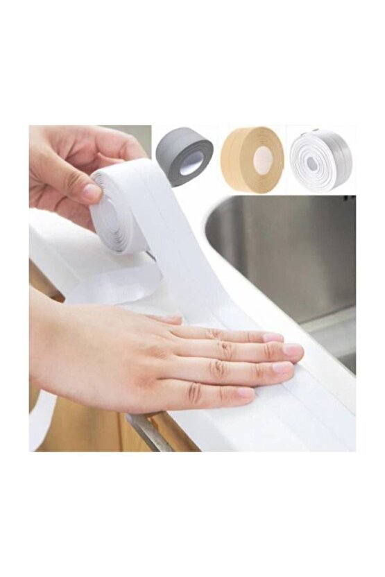 3.2 Metre Su Sızdırmaz Kenar Bant Mutfak Banyo Duvar Küvet Lavabo Bandı Ev Iş Ofis Yapışkanlı Şerit